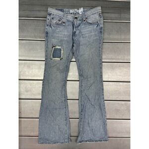 VTG Levis 513 Jeans Womens 30X33 Blue Light‎ Wash Denim Flare Leg 100% Cotton
